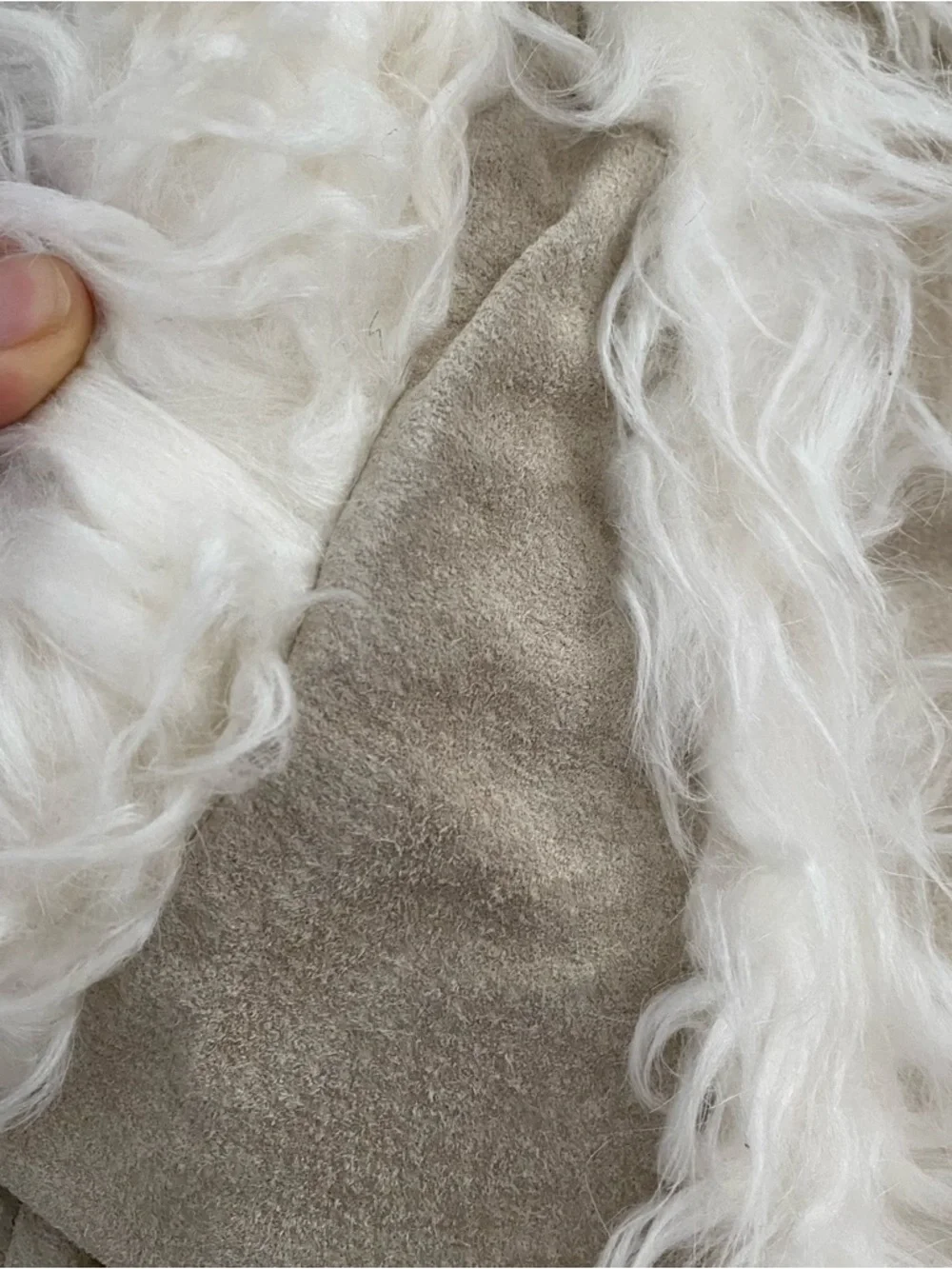 Vintage Suede Faux Fur Vest Boho Western - Picture 10 of 12